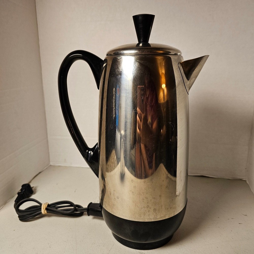 MCM Farberware Superfast Automatic 12 Cup Electric Percolator Stainless Steel